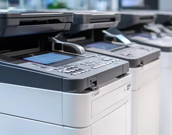 Molte stampanti multifunzione in ufficio a Milano
